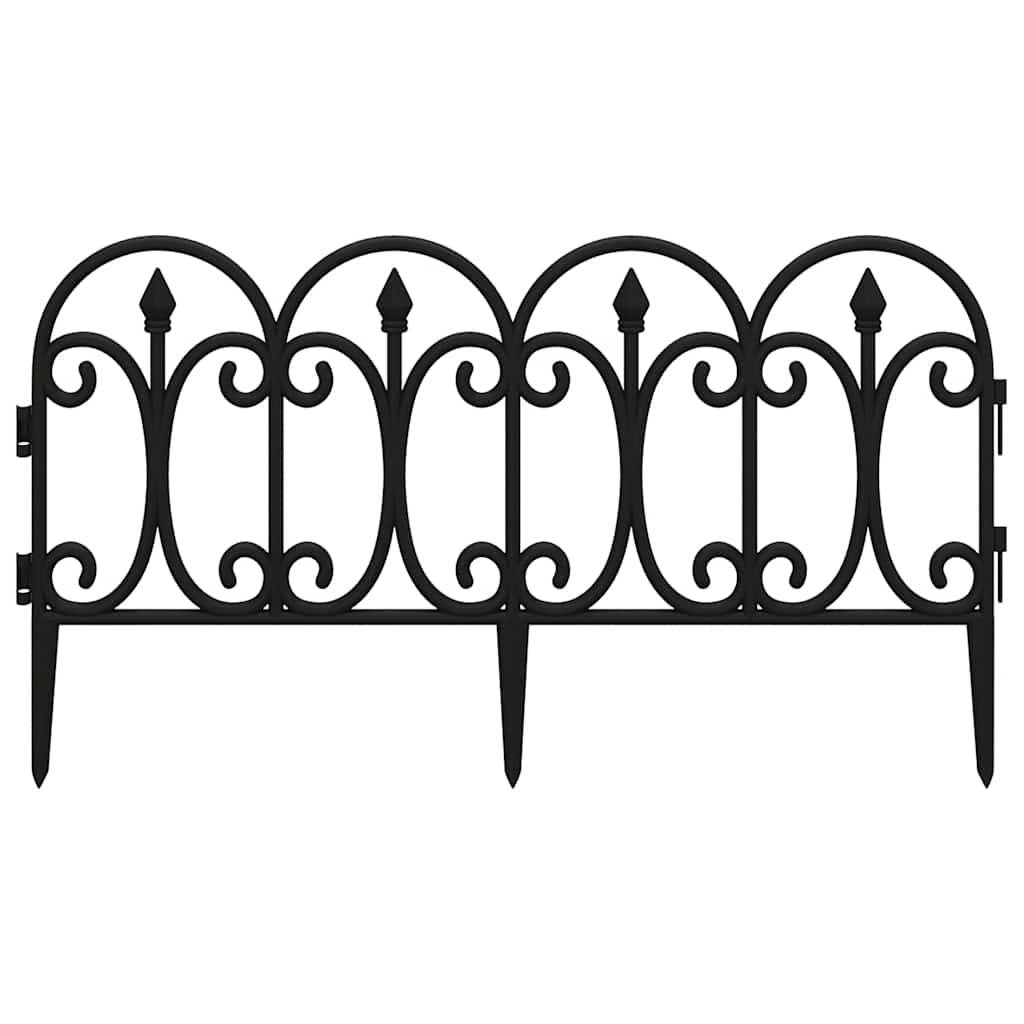 Clôture pelouse plastique PP bordures allées séparation buissons 10m noir - ComfortXL Outdoor Living - Image 4