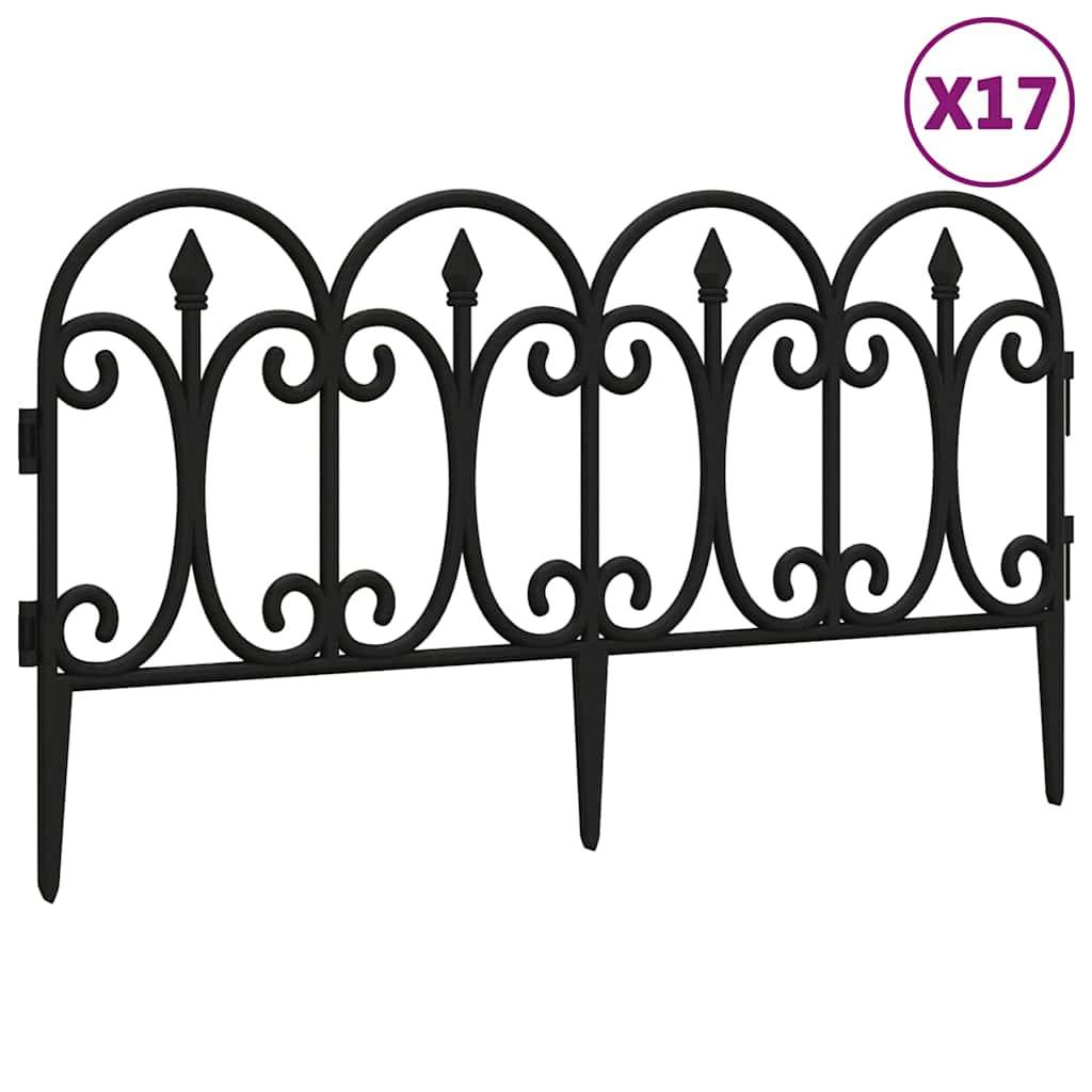 Clôture pelouse plastique PP bordures allées séparation buissons 10m noir - ComfortXL Outdoor Living - Image 2