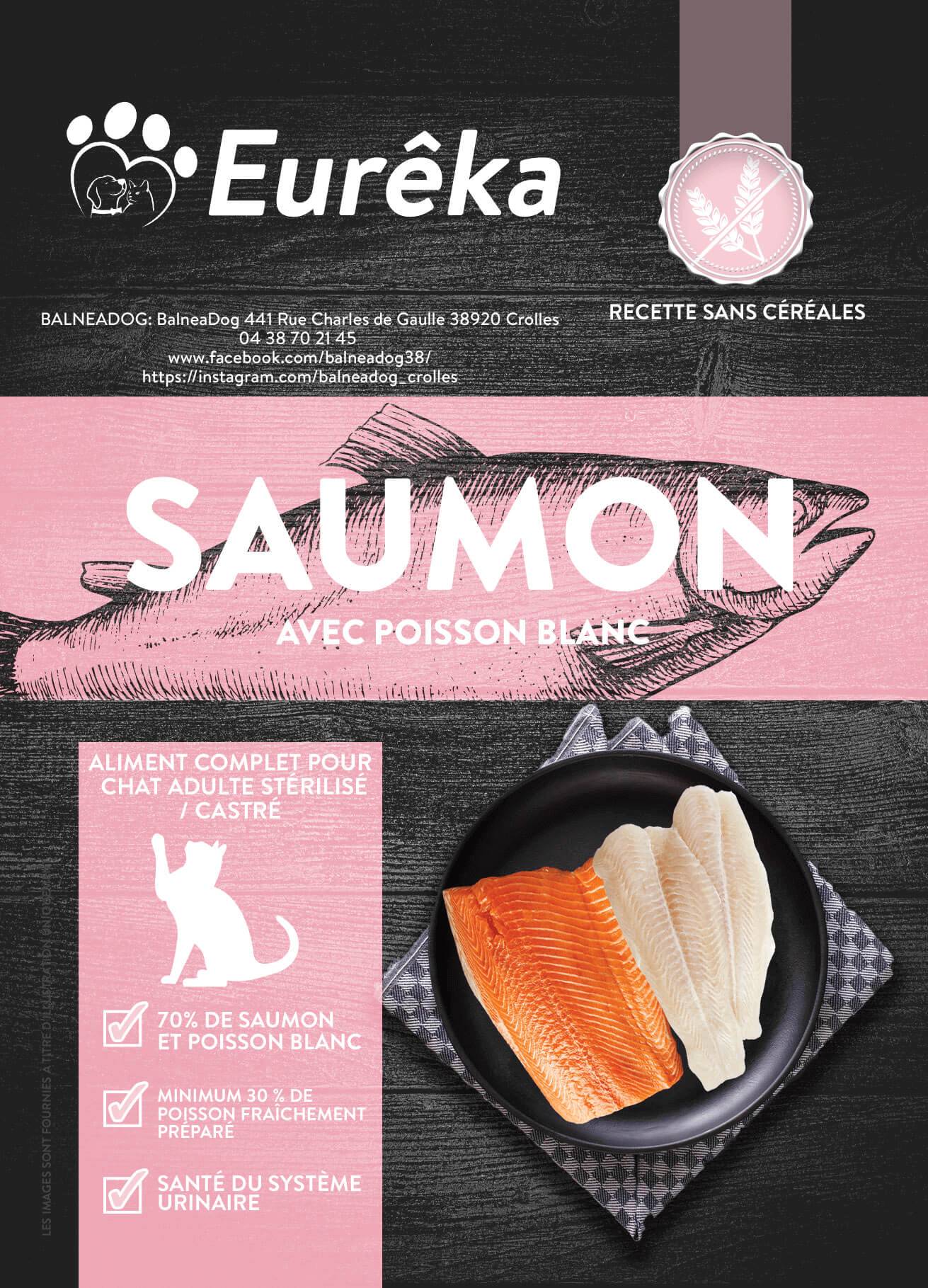 Croquettes chat adulte holistic sans céréales - Saumon avec poisson blanc - 5 Kg - Image 2