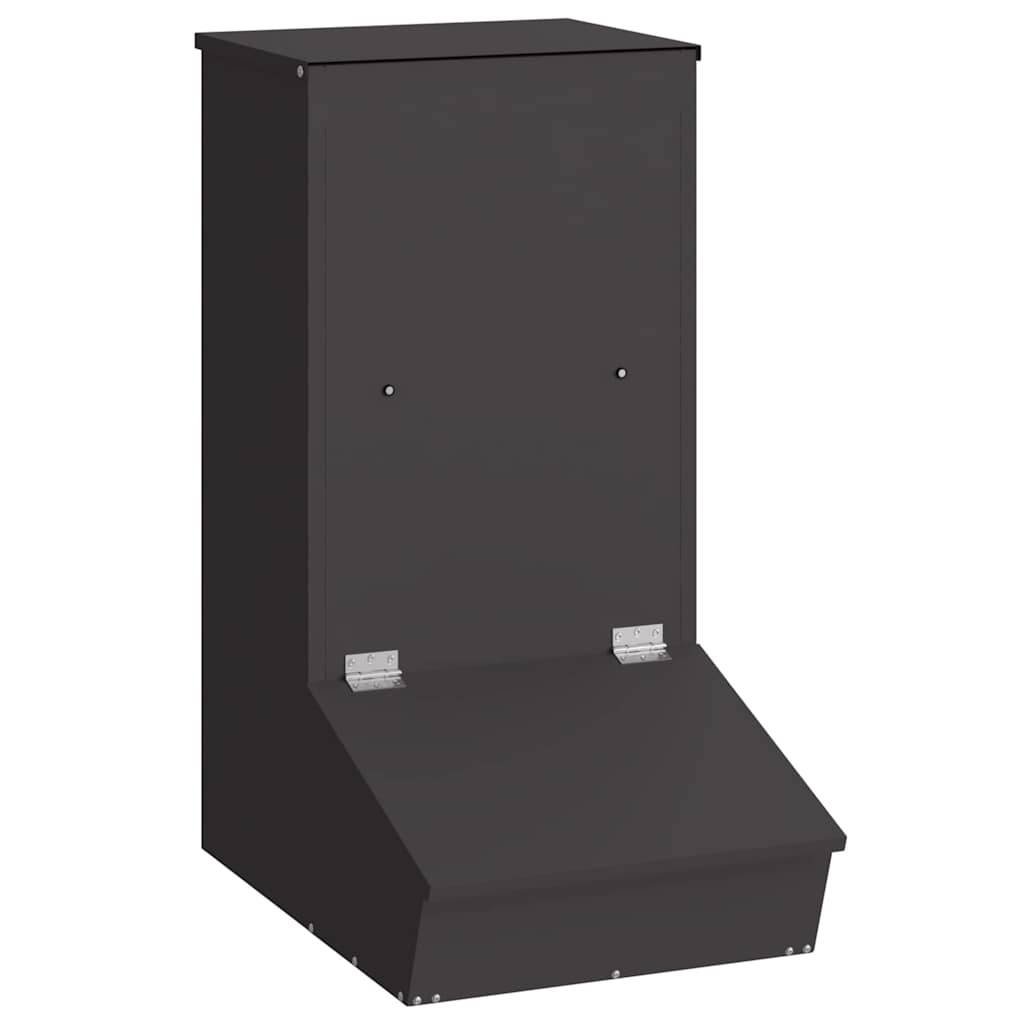 ComfortXL - Nourrisseur Cochons Acier 20kg Porte Magnétique Etanche Noir - ComfortXL Outdoor Living - Image 2