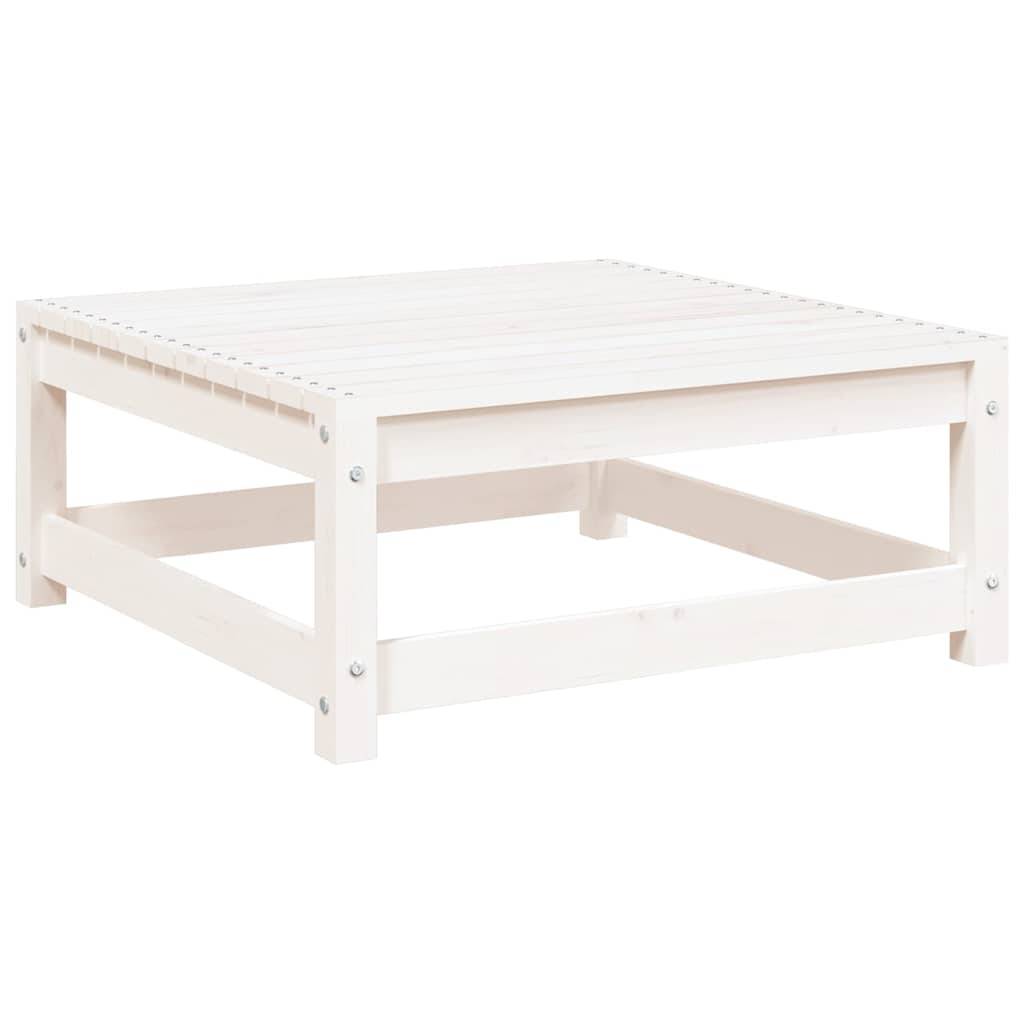 Vidaxl - Repose-pied de jardin blanc 70x70x30 cm bois de pin massif vidaXL 837936 - Image 7