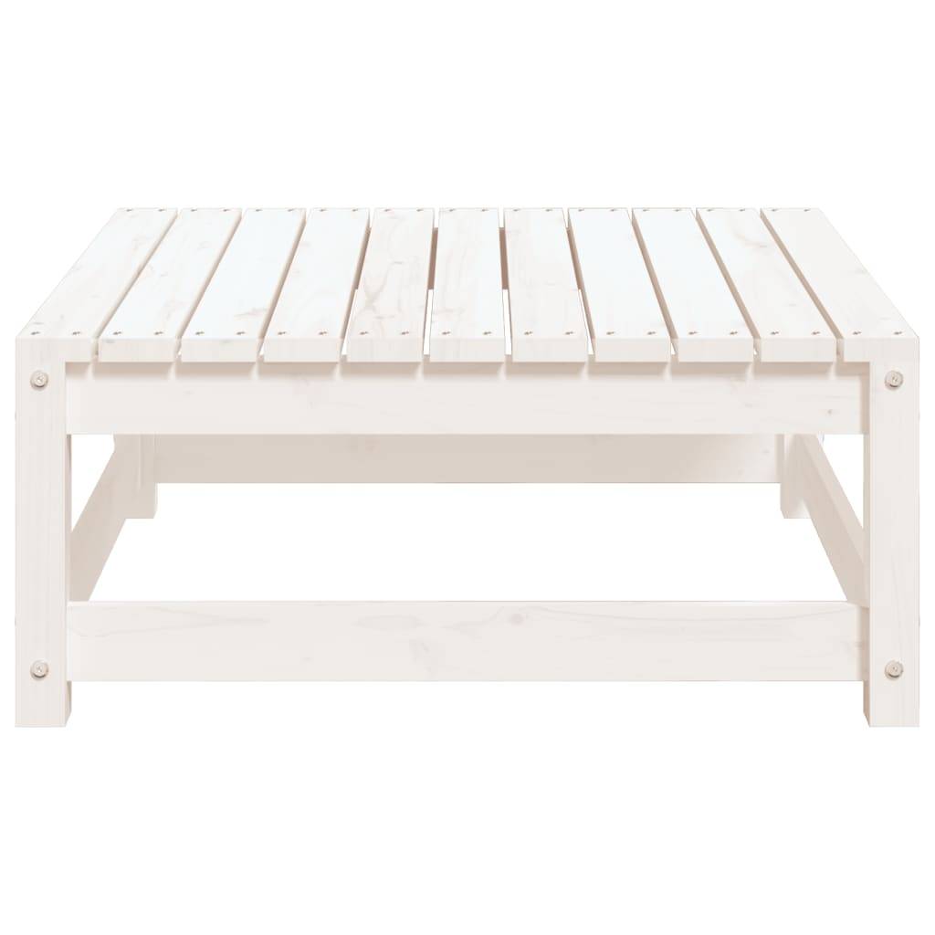 Vidaxl - Repose-pied de jardin blanc 70x70x30 cm bois de pin massif vidaXL 837936 - Image 6