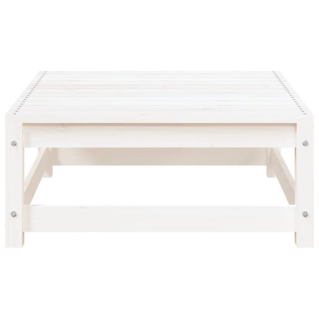 Vidaxl - Repose-pied de jardin blanc 70x70x30 cm bois de pin massif vidaXL 837936 - Image 5