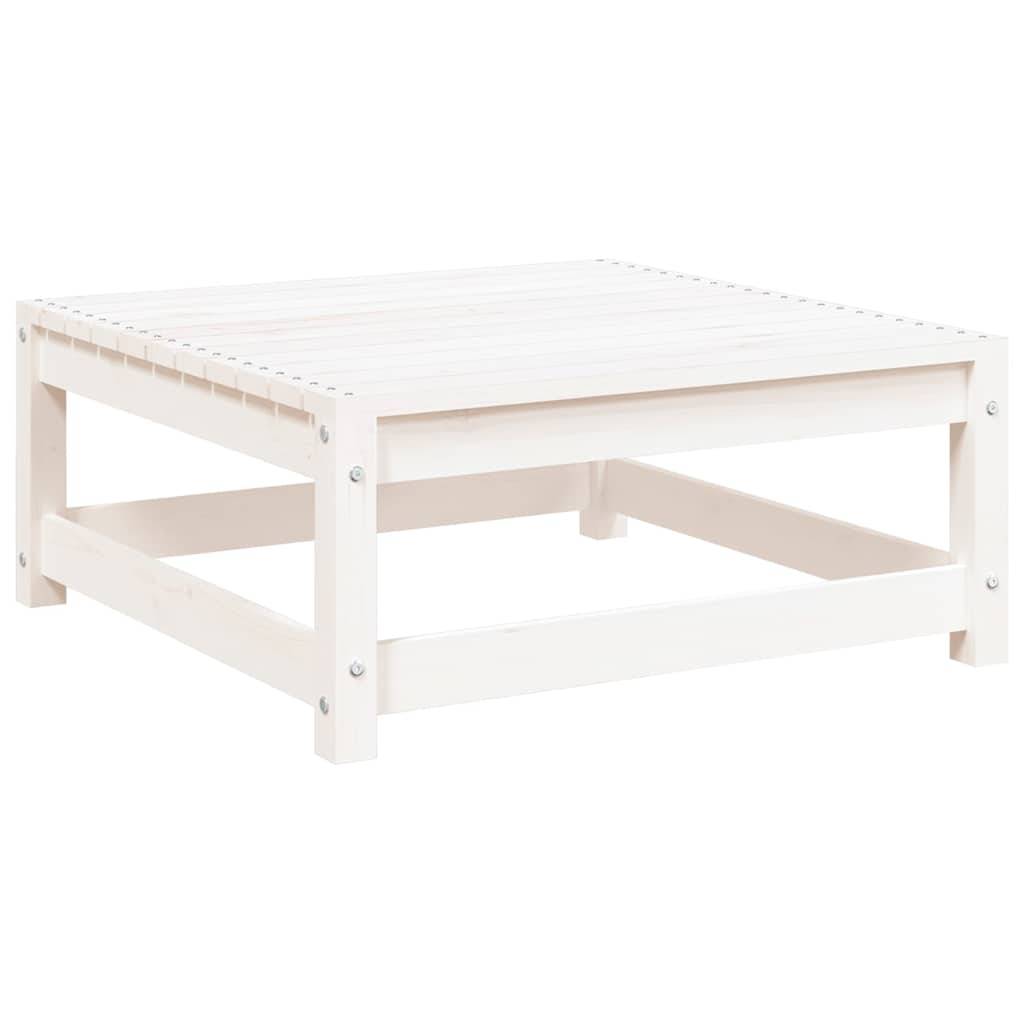 Vidaxl - Repose-pied de jardin blanc 70x70x30 cm bois de pin massif vidaXL 837936 - Image 2