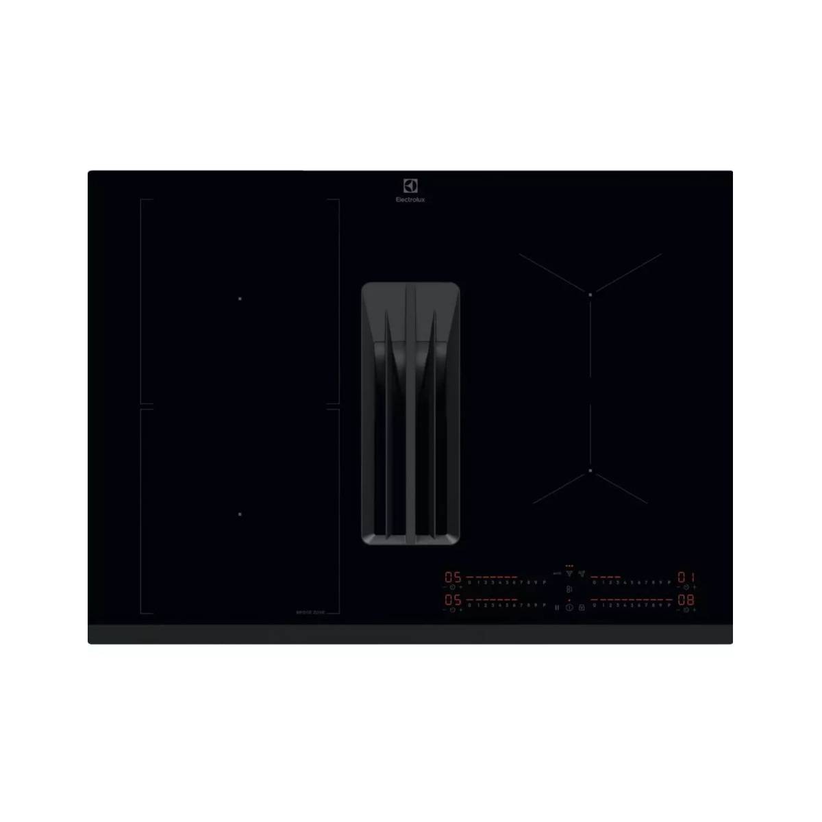 Table de cuisson aspirante induction 68cm 4 feux 3700w noir KCC73443 Electrolux - Image 1