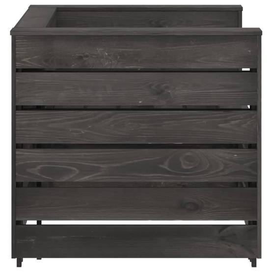 Maison Chic - 2 pcs Salon de jardin palette - Mobilier d'extérieur Bois de pin imprégné de gris - Image 5