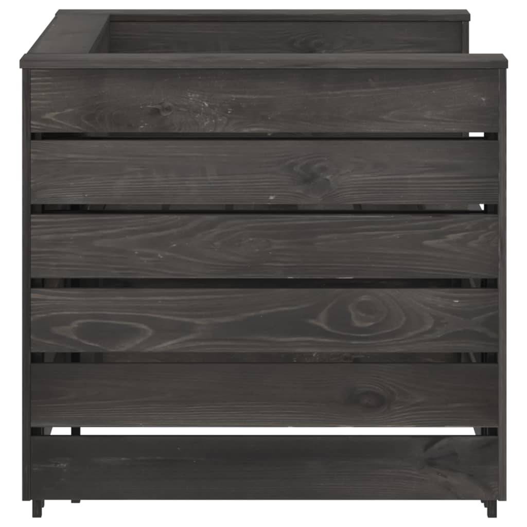 Maison Chic - 2 pcs Salon de jardin palette - Mobilier d'extérieur Bois de pin imprégné de gris - Image 5