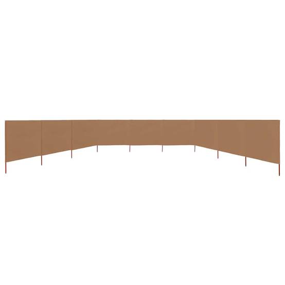 Paravent tissu et bois taupe 1200 x 120 cm - PANGIVO - Image 3