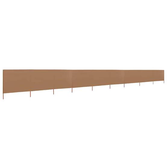 Paravent tissu et bois taupe 1200 x 120 cm - PANGIVO - Image 2
