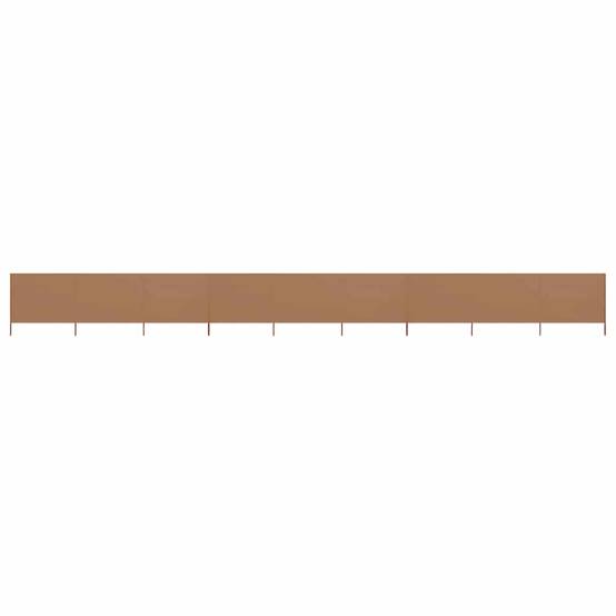 Paravent tissu et bois taupe 1200 x 120 cm - PANGIVO - Image 1