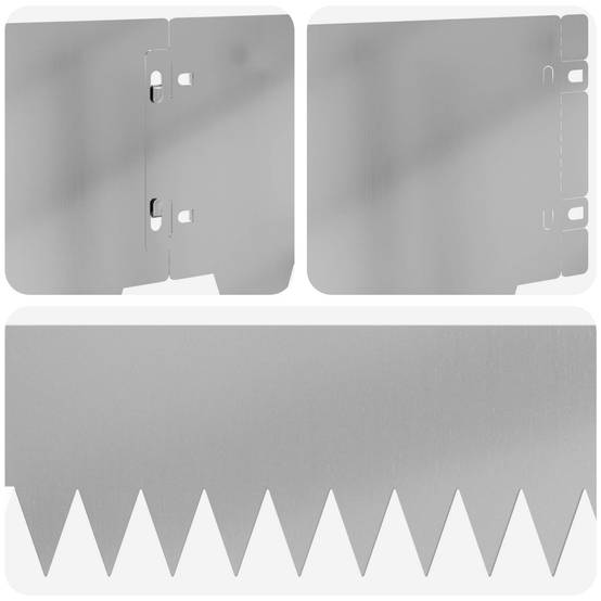 Bordure de pelouse acier argenté 103 x 20 cm, Poids:21.14kg - PANGIVO - Image 7