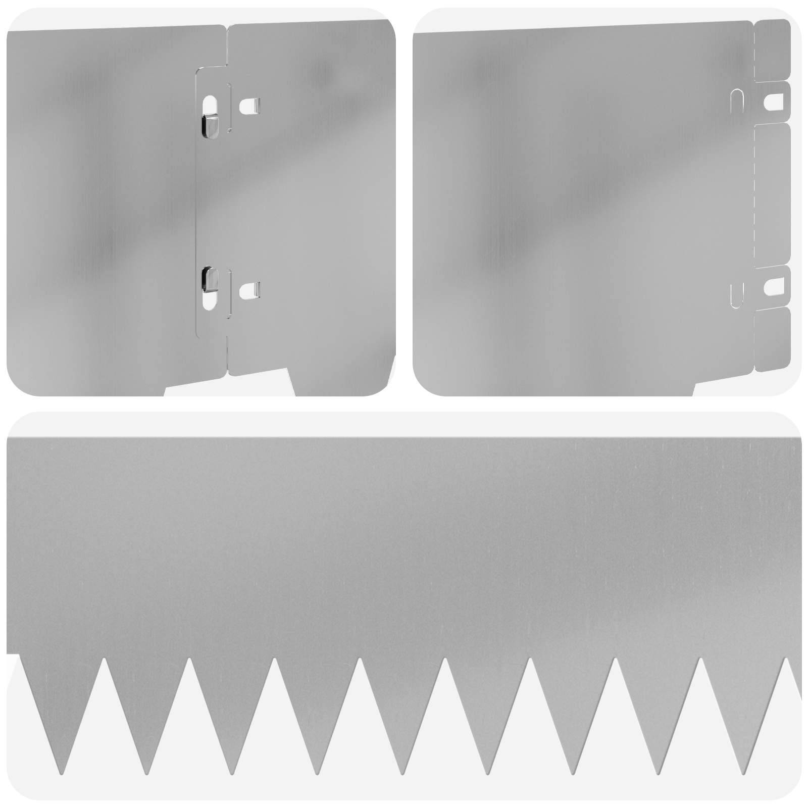 Bordure de pelouse acier argenté 103 x 20 cm, Poids:21.14kg - PANGIVO - Image 7