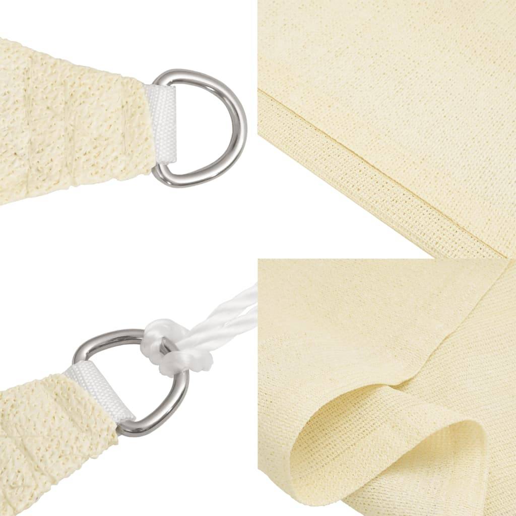 Voile d'ombrage PEHD Crème 3,5 x 2 m - PANGIVO - Image 6