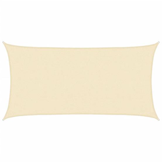 Voile d'ombrage PEHD Crème 3,5 x 2 m - PANGIVO - Image 1