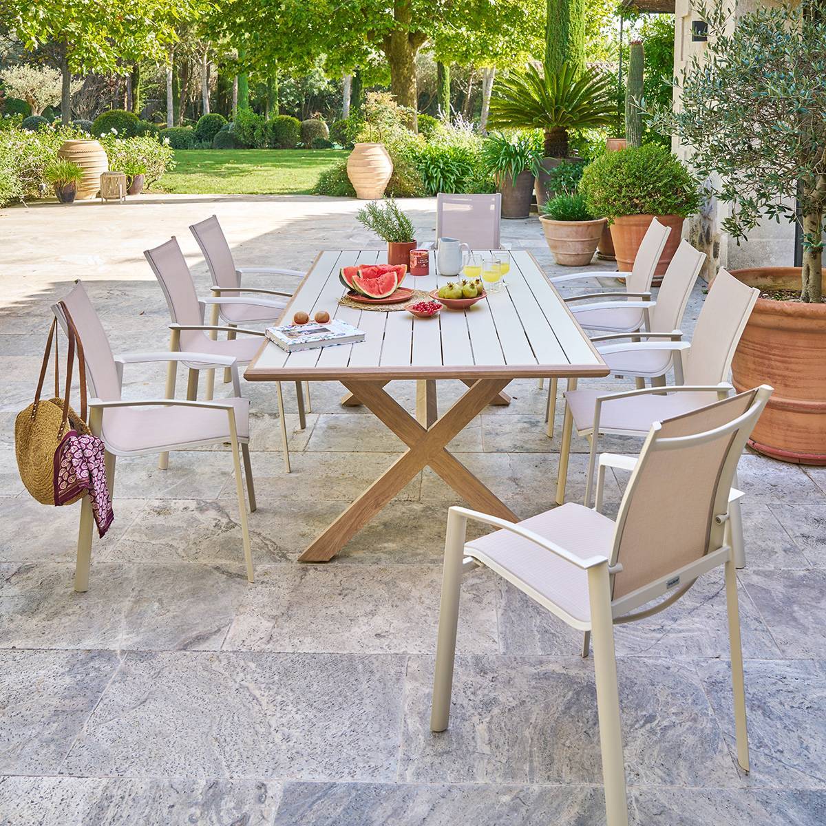 Hesperide - Table de jardin 8 places Axiome argile - Hespéride - Image 1