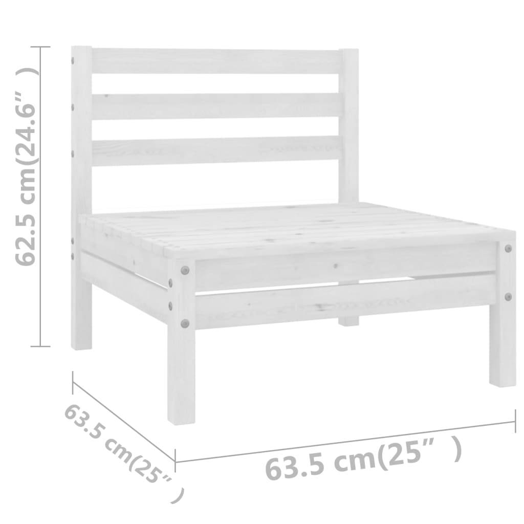 Vidaxl - Salon de jardin 13 pcs Blanc Bois de pin massif vidaXL 3083460 - Image 8