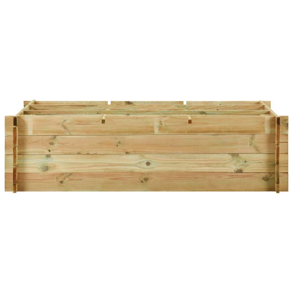Jardinière lit surélevé plantes fleurs jardin 150 x 100 x 40 cm bois imprégné - Image 2