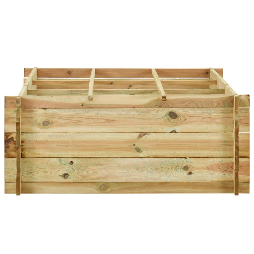 Jardinière lit surélevé plantes fleurs jardin 150 x 100 x 40 cm bois imprégné - Image 3