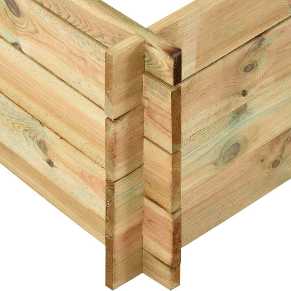 Jardinière lit surélevé plantes fleurs jardin 150 x 100 x 40 cm bois imprégné - Image 6