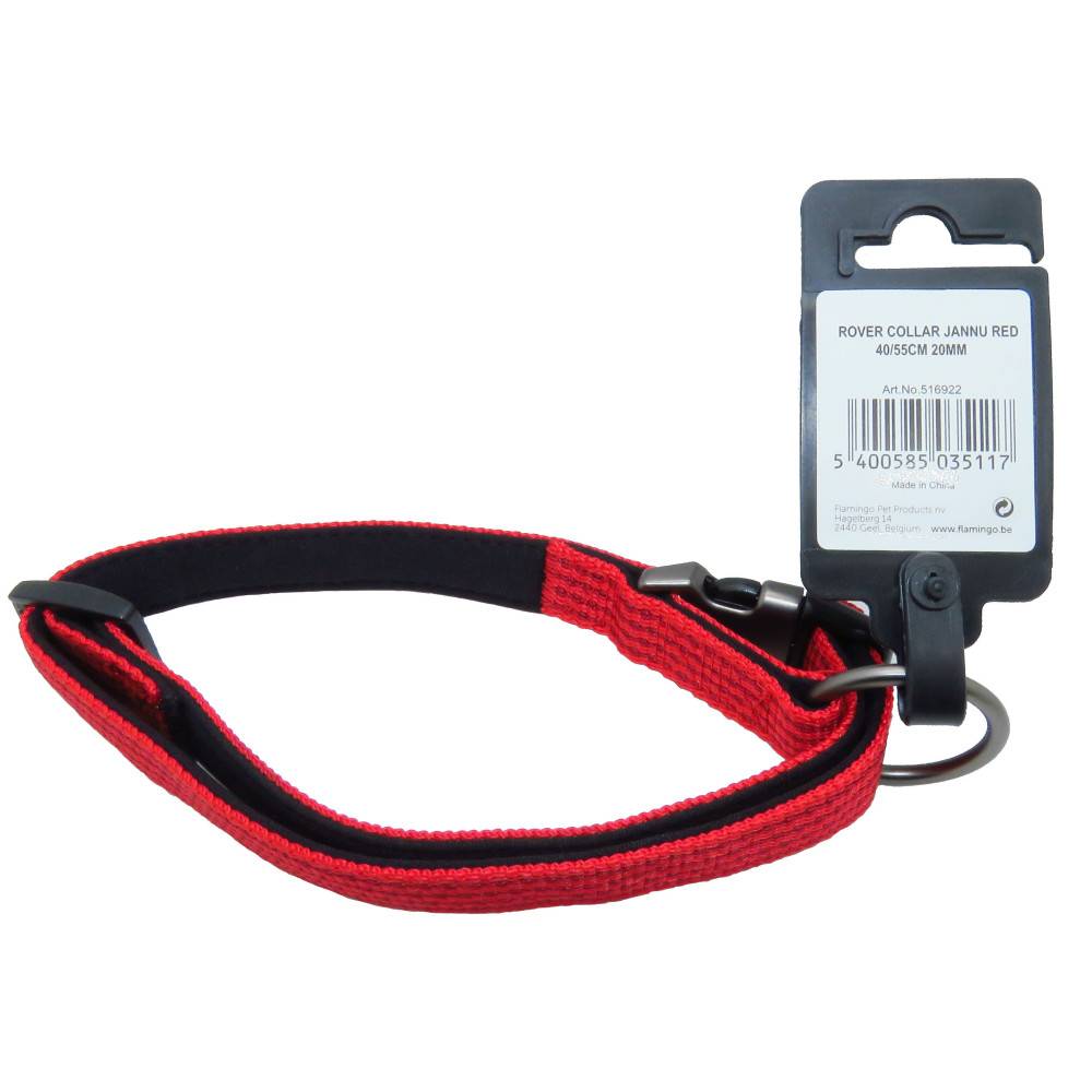 Flamingo - Collier Jannu rouge réglable de 40 à 55 cm 20 mm taille L pour chien - Image 3