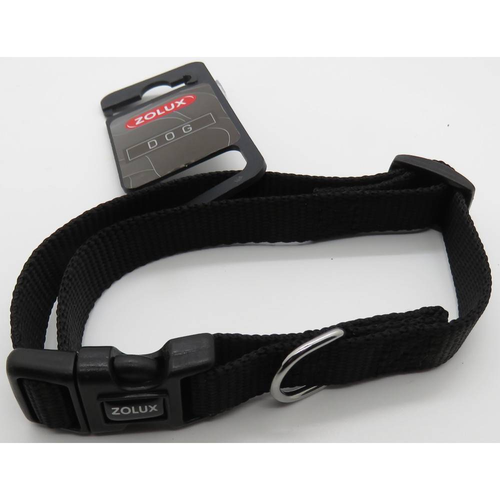 Zolux - Collier nylon 30 - 40  cm x 15 mm  noir pour chien. - Image 1