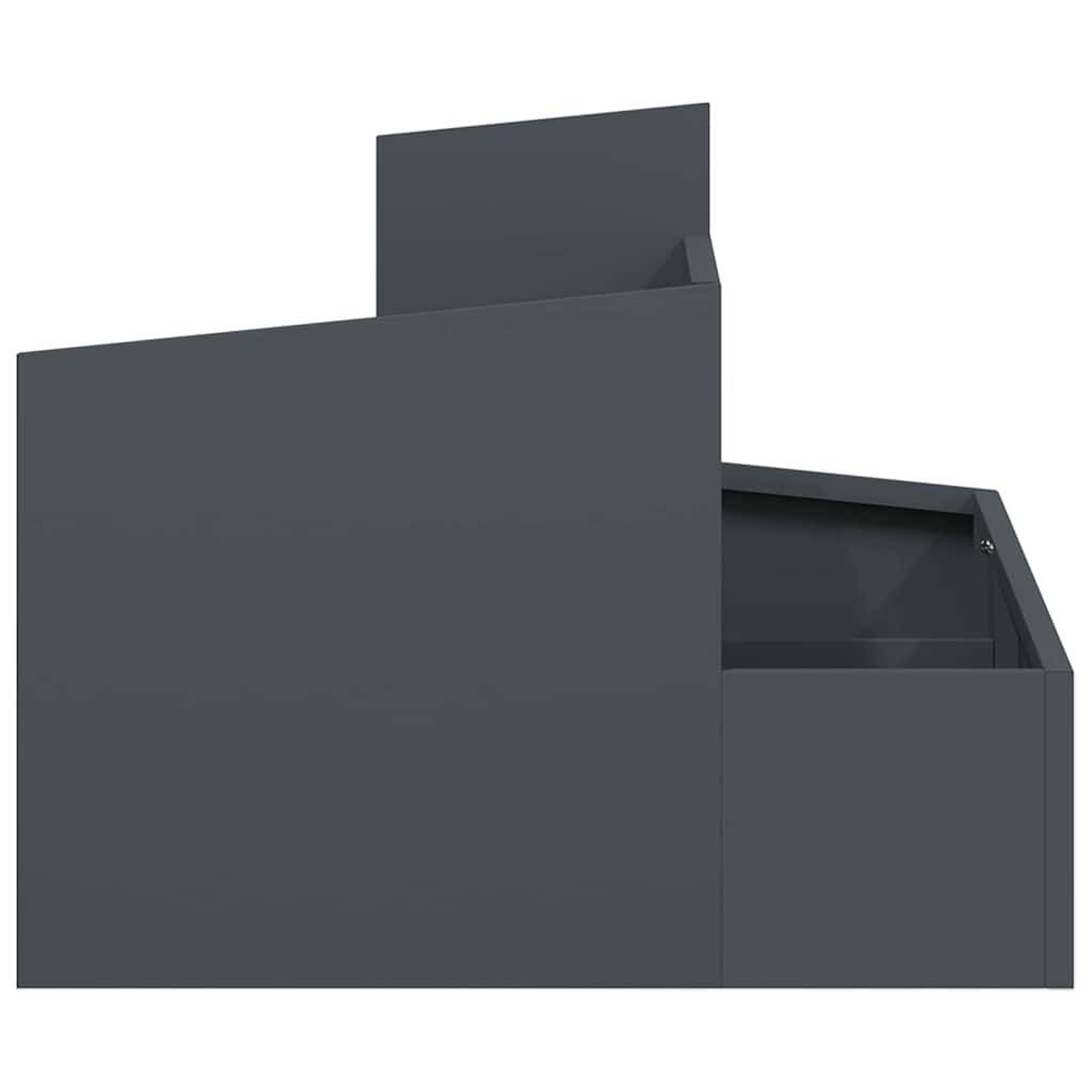 Maison Chic - Cache-pot, Pot De Fleurs Anthracite 60 x 60 x 50 cm Acier g322 - Image 3