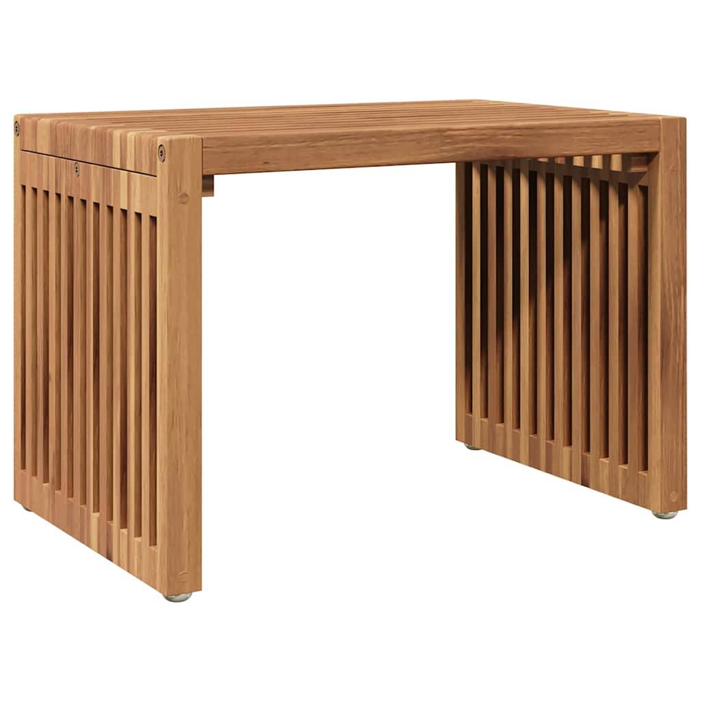 Petite Table d'Appoint Rectangulaire de Jardin 50x32.5cm en Teck, Mobilier d'Extérieur en Bois Massif – ComfortXL Outdoor Living - Image 7