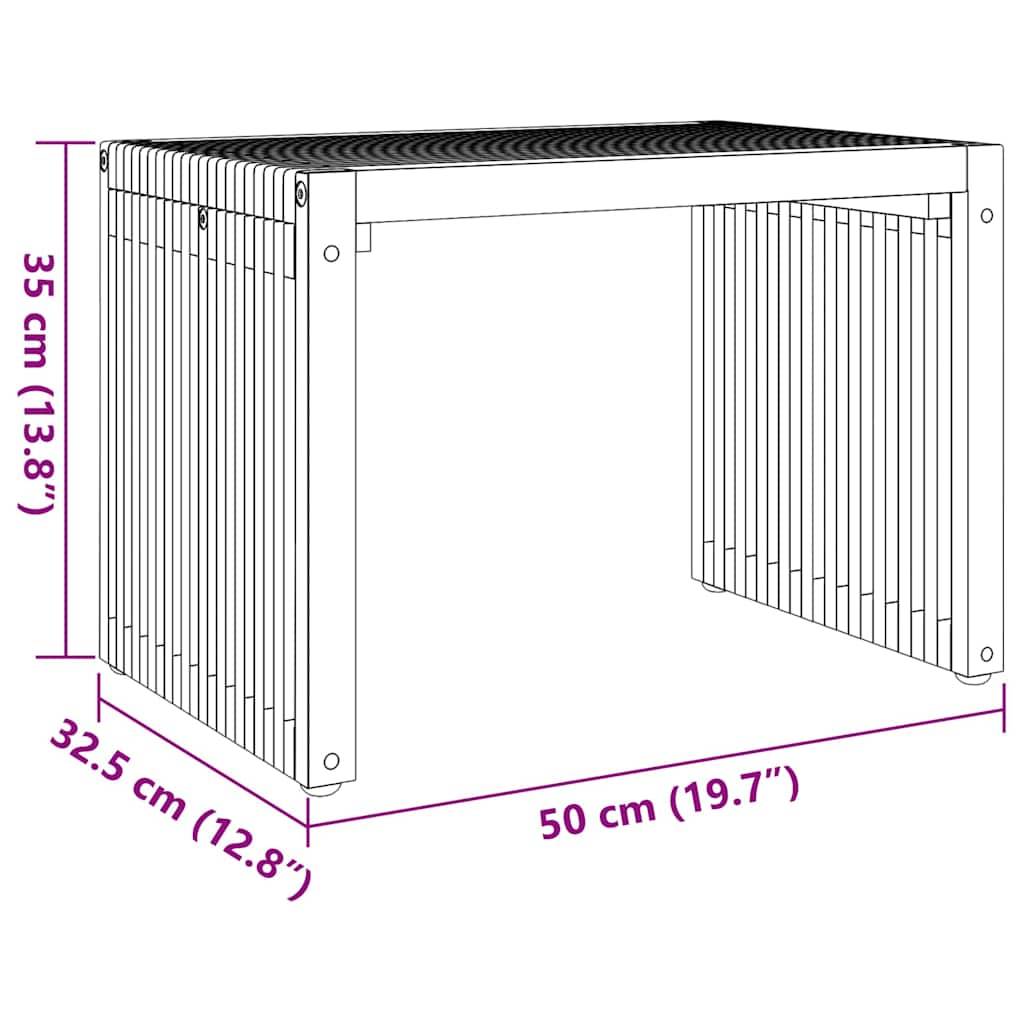 Petite Table d'Appoint Rectangulaire de Jardin 50x32.5cm en Teck, Mobilier d'Extérieur en Bois Massif – ComfortXL Outdoor Living - Image 8