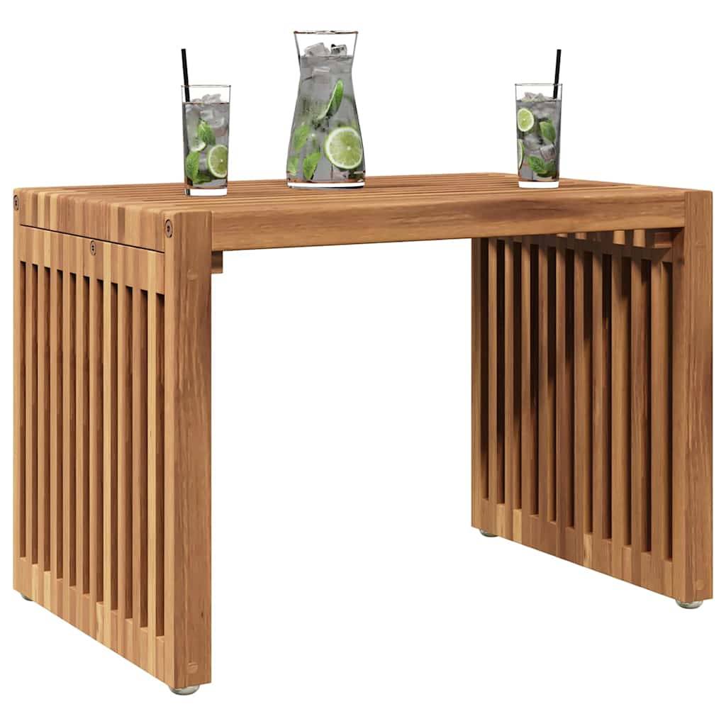 Petite Table d'Appoint Rectangulaire de Jardin 50x32.5cm en Teck, Mobilier d'Extérieur en Bois Massif – ComfortXL Outdoor Living - Image 3