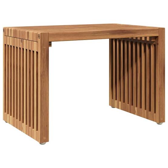 Petite Table d'Appoint Rectangulaire de Jardin 50x32.5cm en Teck, Mobilier d'Extérieur en Bois Massif – ComfortXL Outdoor Living - Image 2