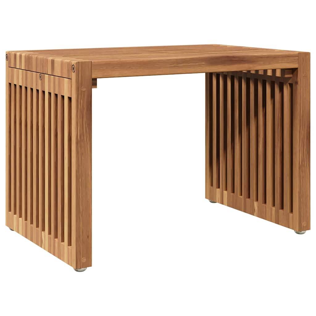 Petite Table d'Appoint Rectangulaire de Jardin 50x32.5cm en Teck, Mobilier d'Extérieur en Bois Massif – ComfortXL Outdoor Living - Image 2