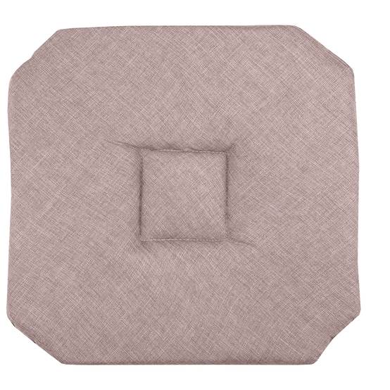 Lovely Casa - Galette de chaise italienne et unie - LOVELY CASA - Polyester - Rose poudré - Image 1