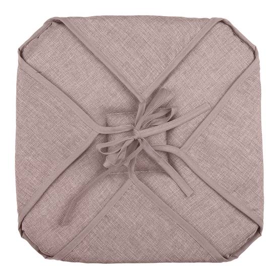 Lovely Casa - Galette de chaise italienne et unie - LOVELY CASA - Polyester - Rose poudré - Image 2