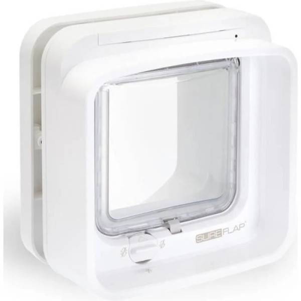 SUREFLAP - SUREFLAP Chatiere a puce électronique DualScan - Blanc - 142 mm x 120 mm (Mémorisation d'un maximum de 32 puces) - Image 1