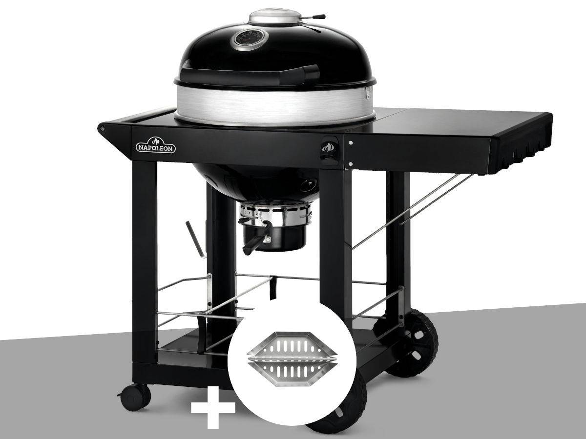 Napoleon - Barbecue à charbon Kettle Pro 57 cm sur chariot + Lot de 2 paniers à charbon - Napoleon - Image 1