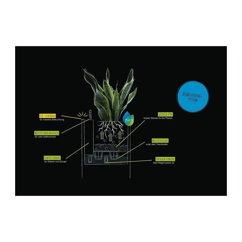 Lechuza - Pot De Fleur Lechuza Canto Premium Colonne 40 - Kit Complet Led, Blanc Brillant - Image 4