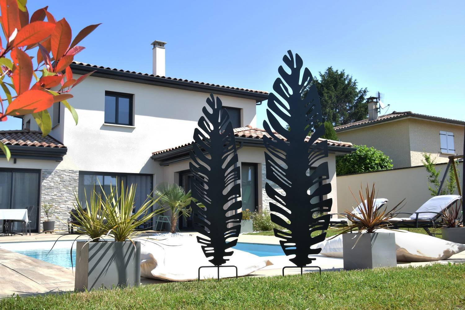 Louis Moulin - Déco en métal à planter Feuille - 30x100 cm - anthracite Louis Moulin - Image 4
