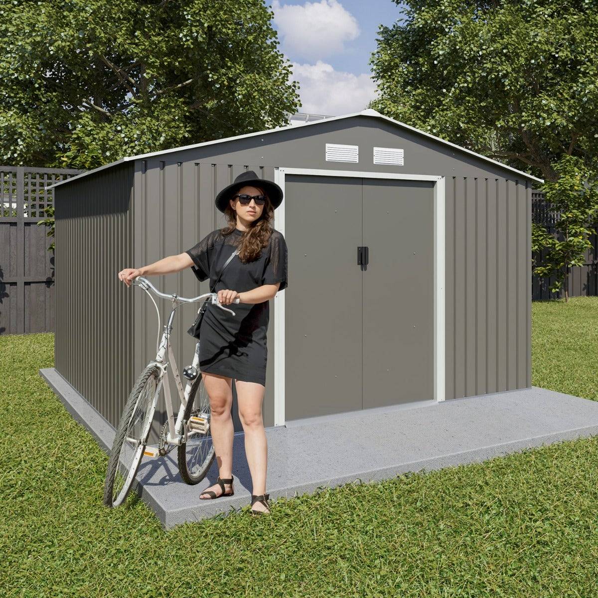 Trigano Jardin - Abri de jardin acier 9,05 m2 Trigano + kit d'ancrage - Image 4