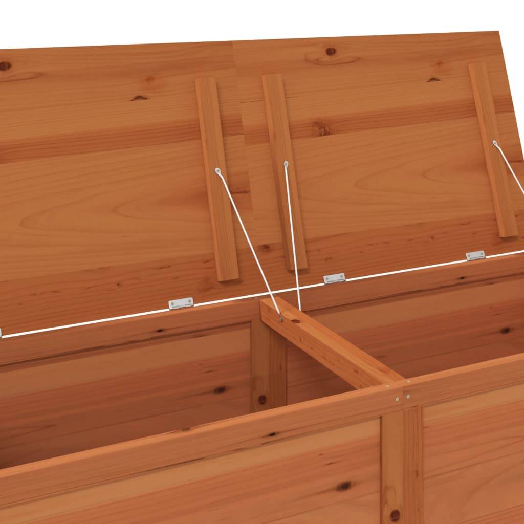 Boîte à coussins d'extérieur 150 x 50 x 56 cm sapin massif marron - Image 5
