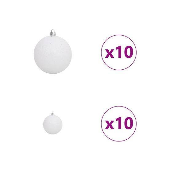 ComfortXL - Sapin de Noël Artificiel Enneigé Vert 210cm, Kit Complet avec 300 LED, 120 Boules & Pommes de Pin – ComfortXL Outdoor Living - Image 9
