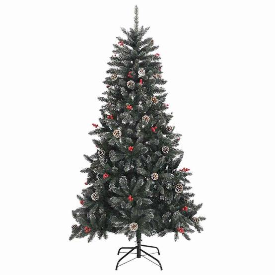 ComfortXL - Sapin de Noël Artificiel Enneigé Vert 210cm, Kit Complet avec 300 LED, 120 Boules & Pommes de Pin – ComfortXL Outdoor Living - Image 6