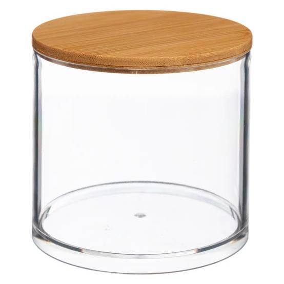 Boîte à Coton Bambou "Selena" 10cm Transparent - Image 1