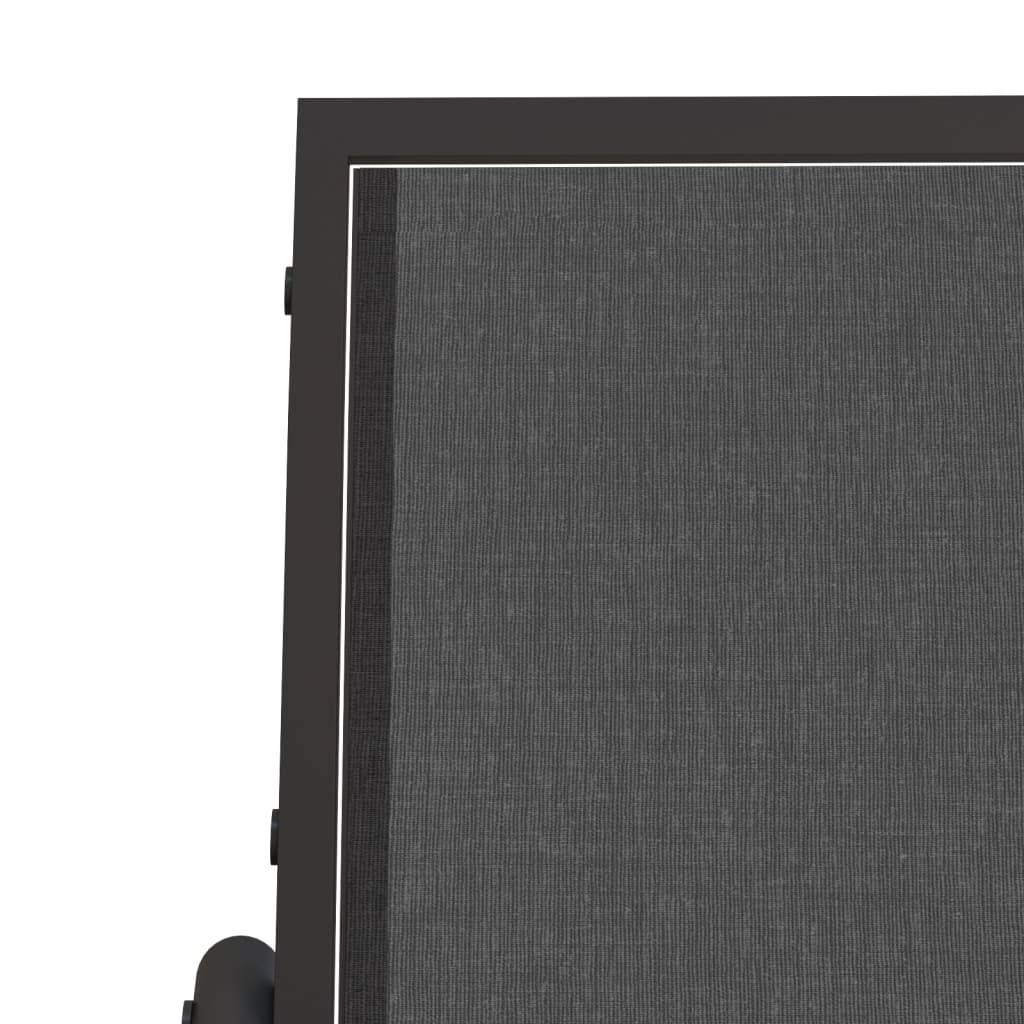 Vidaxl - Banc oscillant de jardin noir 120,5x76x86,5 cm textilène/acier vidaXL 362708 - Image 4