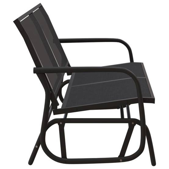 Vidaxl - Banc oscillant de jardin noir 120,5x76x86,5 cm textilène/acier vidaXL 362708 - Image 5