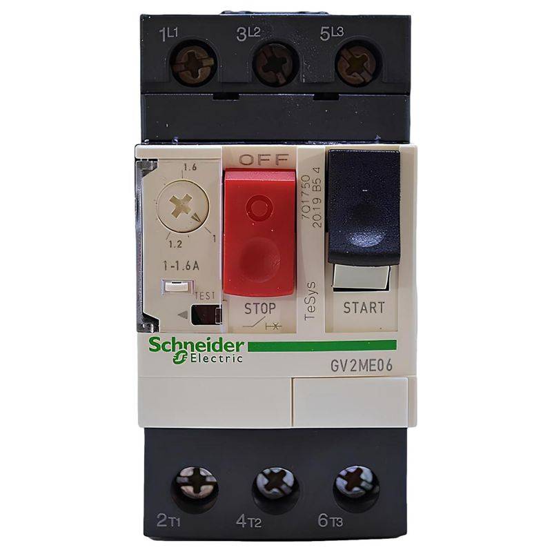 Schneider Electric - TeSys - Disjoncteur moteur magnéto-thermique GV2ME10 - 3P - commande par bouton poussoir - réglage th. 4 à 6.3A - Image 3