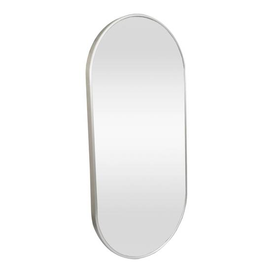 Miroir mural ovale 30 x 60 cm argenté de champagne - Image 1