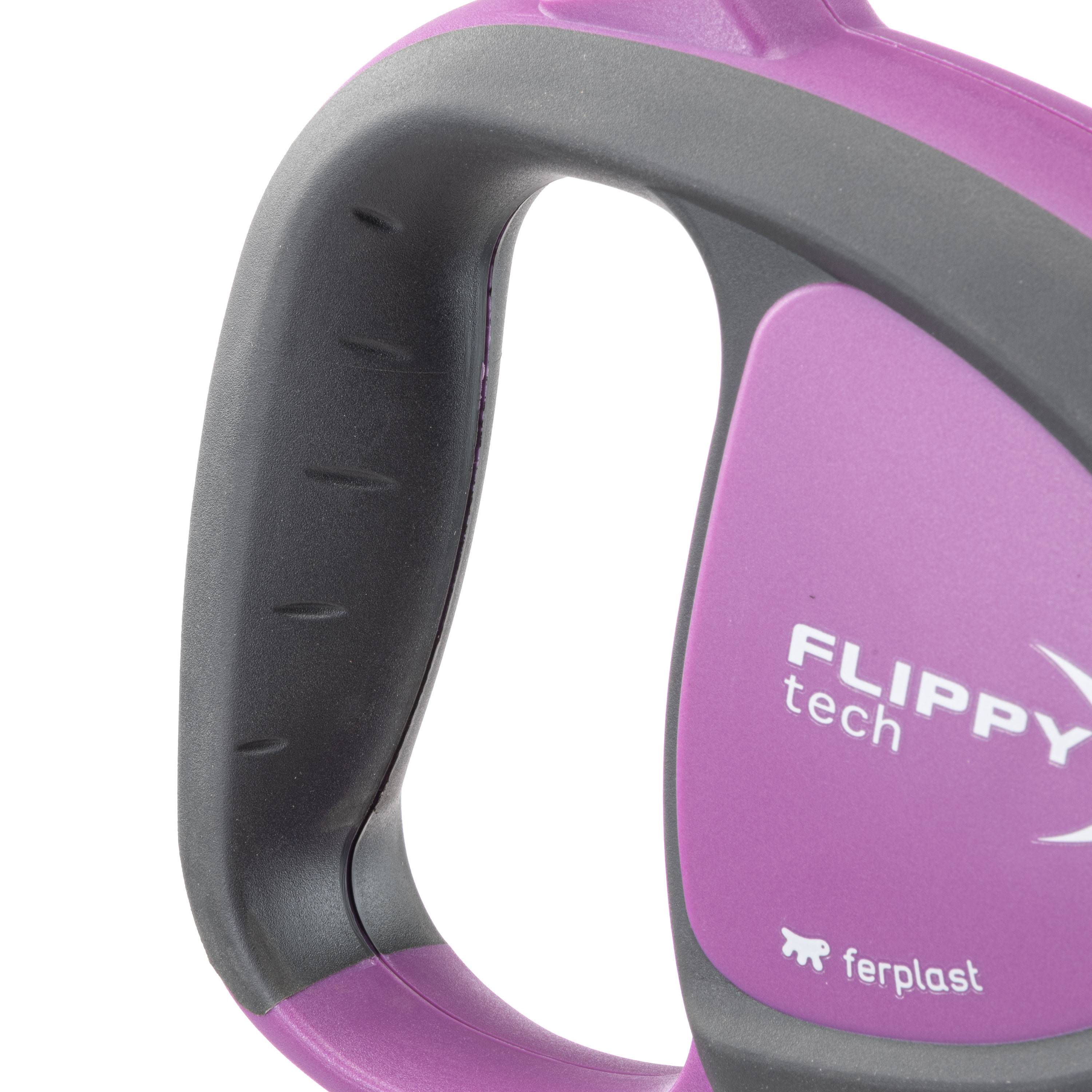 Ferplast - Ferplast Laisse Chien Enrouleur FLIPPY TECH, Laisse Chiens de Taille Moyenne jusqu'à 25 Kg. Sangle Extensible max 3 m. Bouton de verrouillage et de - Image 5