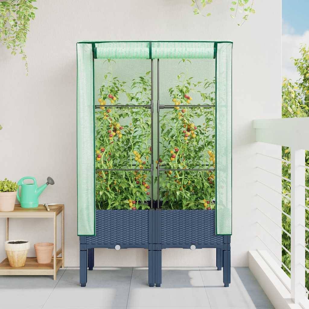 Prolenta Premium - Jardinière polypropylène gris 80 x 40 x 44 cm - Prolenta premium p338.7 - Image 3