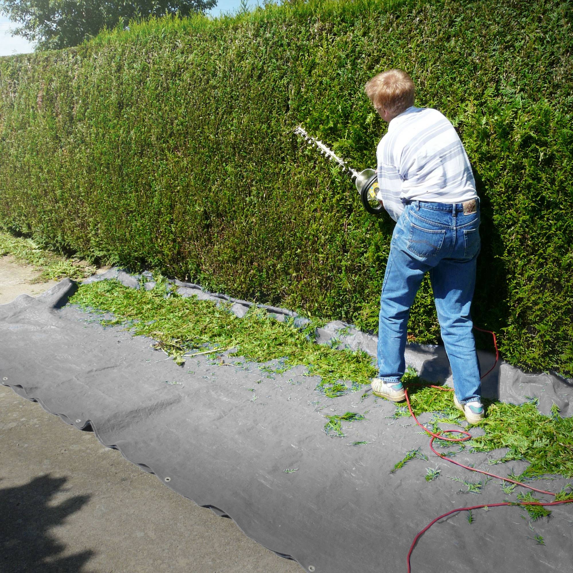 Ecd-Germany - Bâche de Protection Premium avec Œillets + 10 Crochets, 2x3m 6m², 650g/m², Grise, Tissu PVC, Indéchirable, Imperméable - Image 7