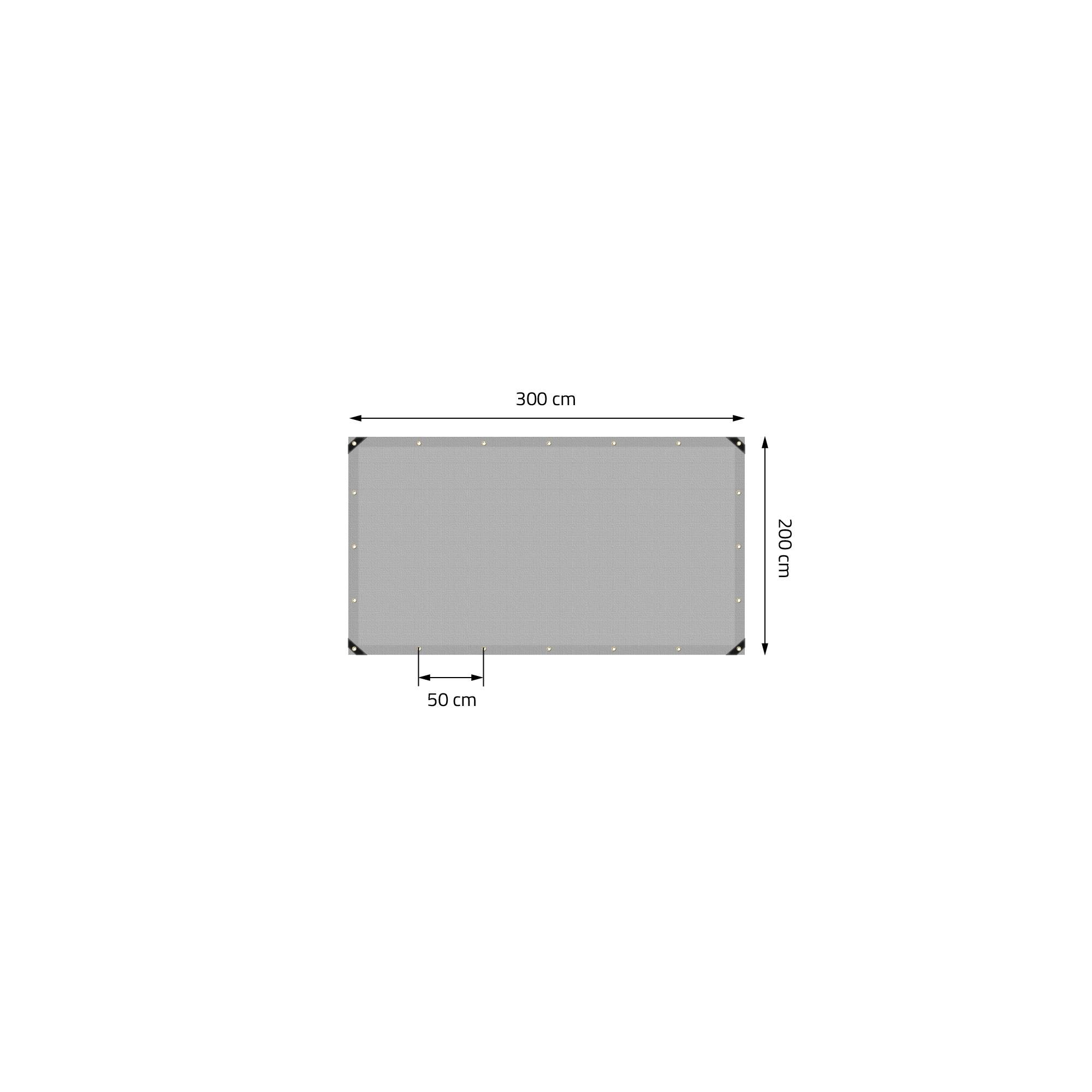 Ecd-Germany - Bâche de Protection Premium avec Œillets + 10 Crochets, 2x3m 6m², 650g/m², Grise, Tissu PVC, Indéchirable, Imperméable - Image 5